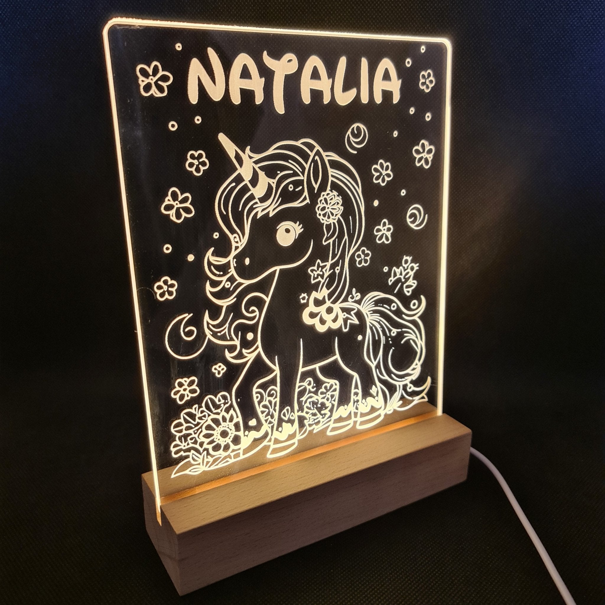 Lámpara Unicornio personalizado de decoraconlaser