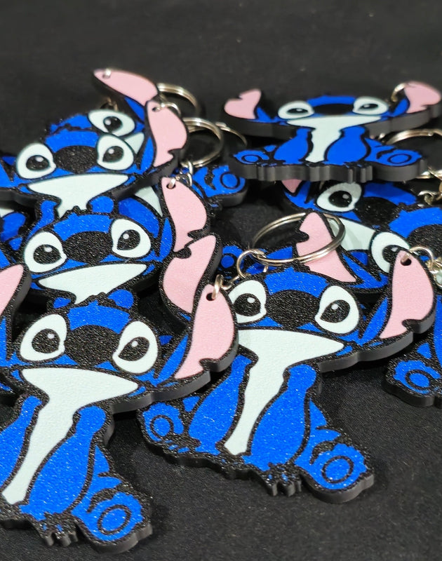 Llaveros Stitch en 3D personalizado de decoraconlaser