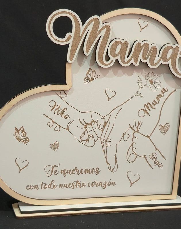 Manos entrelazadas personalizado de decoraconlaser