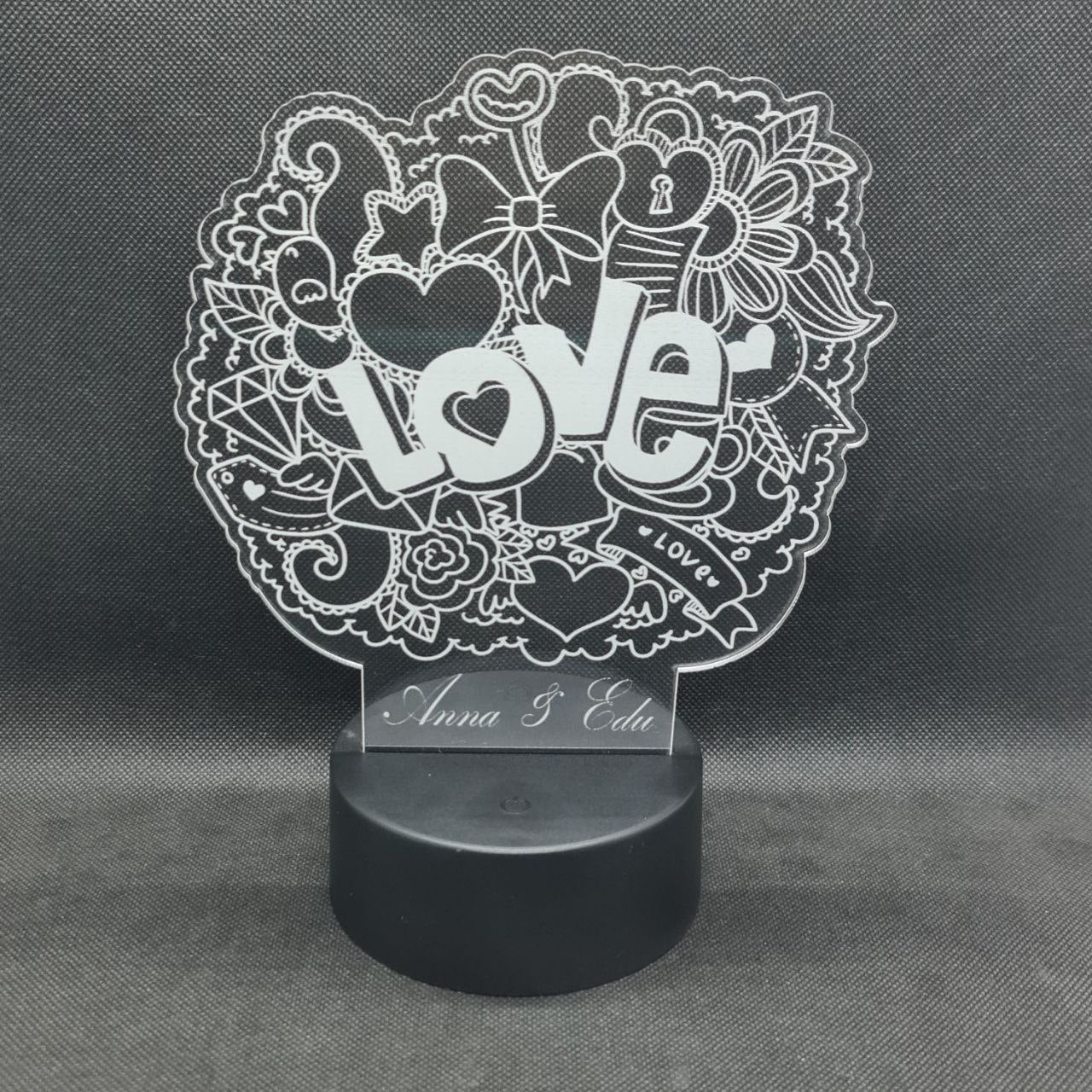 San Valentín personalizado de decoraconlaser